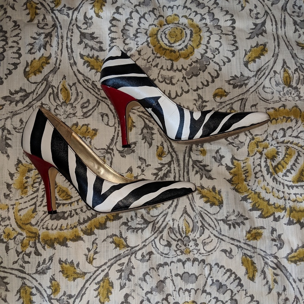Kelly and Katie Zebra Print Pumps